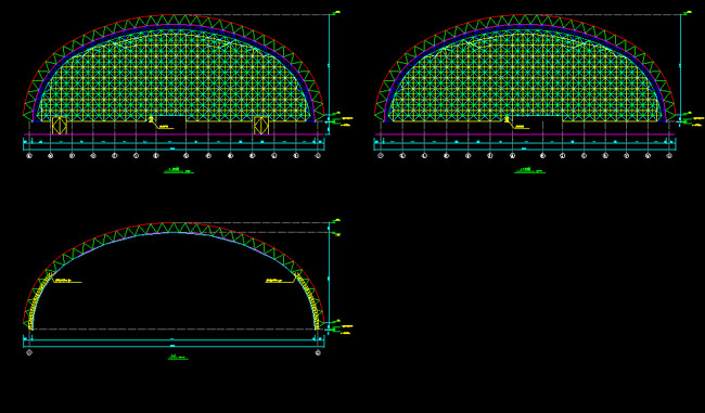 吉安跨度110米，拱高35_7米煤棚网架